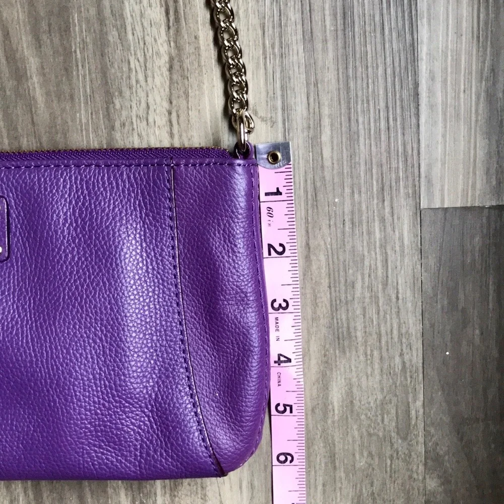 Kate Spade Shoulder Bag Purple with Gold Chain and Leather Strap
